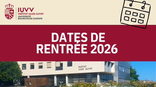 Dates de rentrée 2026 – IUVV